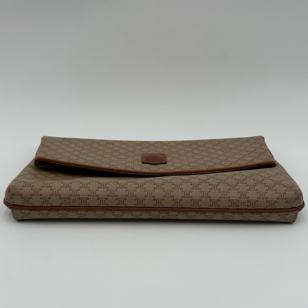 Authentic Vintage Celine Macadam Triomphe Leather Clutch Bag - Picture 10 of 17